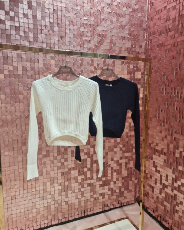 Maglia Crop VICOLO a costa larga