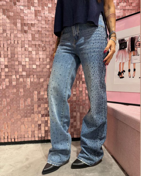 Jeans VICOLO mod. AURORA con strass blu