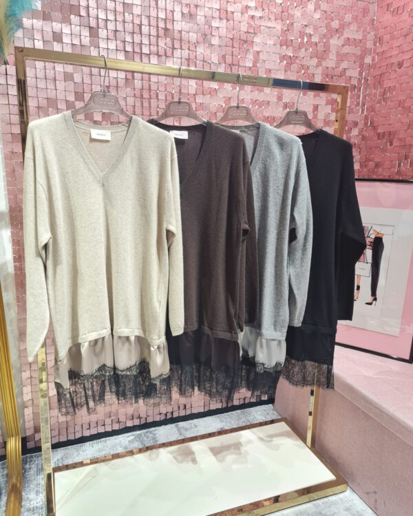 Maglia / Abito VICOLO con dettaglio in pizzo , VARI COLORI