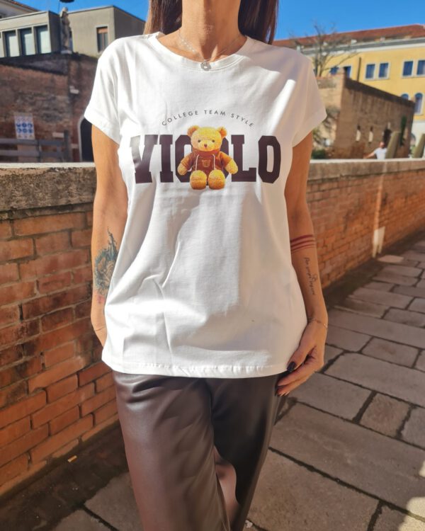 T-shirt VICOLO con logo & teddy , plastificata