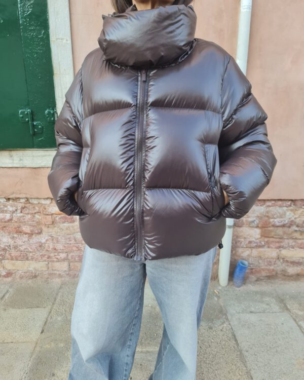 Piumino Crop VICOLO in MORO